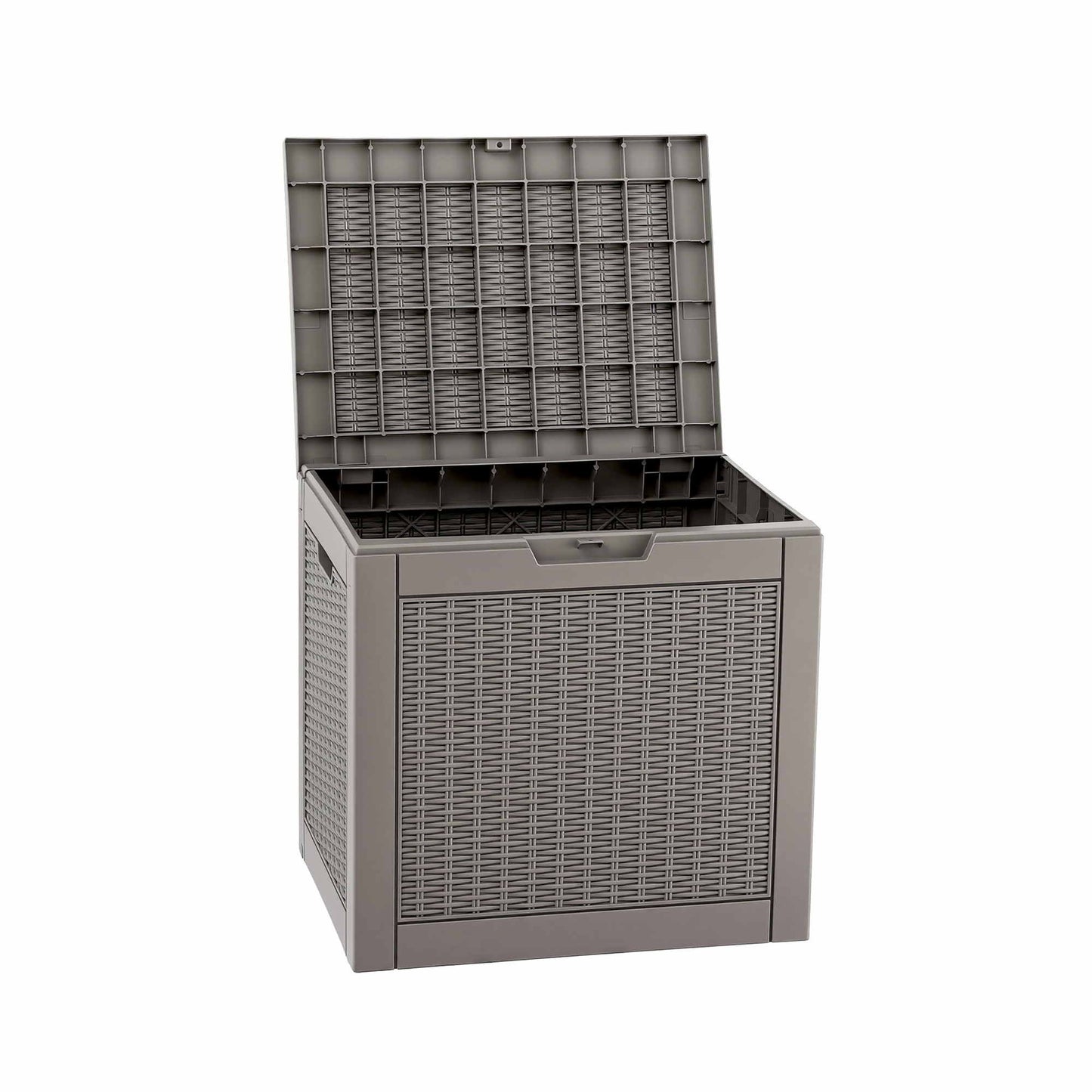 Gardeon Outdoor Storage Box 118L Container Lockable Garden Toy Tool Rattan-Texture Brown OSB-RAT-118L-BR