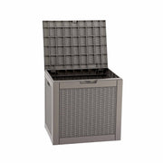 Gardeon Outdoor Storage Box 118L Container Lockable Garden Toy Tool Rattan-Texture Brown