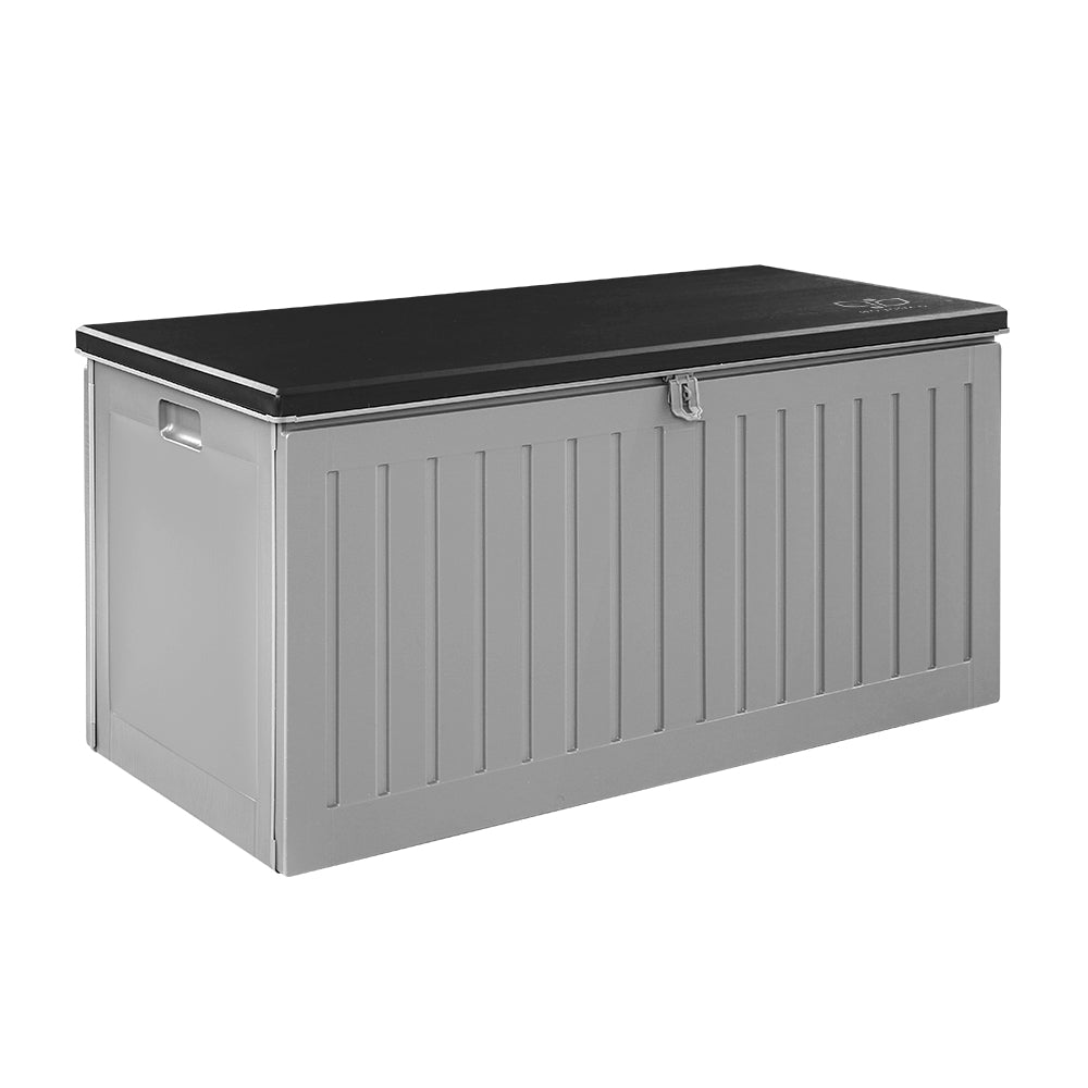 Gardeon Outdoor Storage Box 270L Container Lockable Garden Bench Tool Shed Grey OSB-S270-BKGE