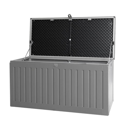 Gardeon Outdoor Storage Box 270L Container Lockable Garden Bench Tool Shed Grey OSB-S270-BKGE