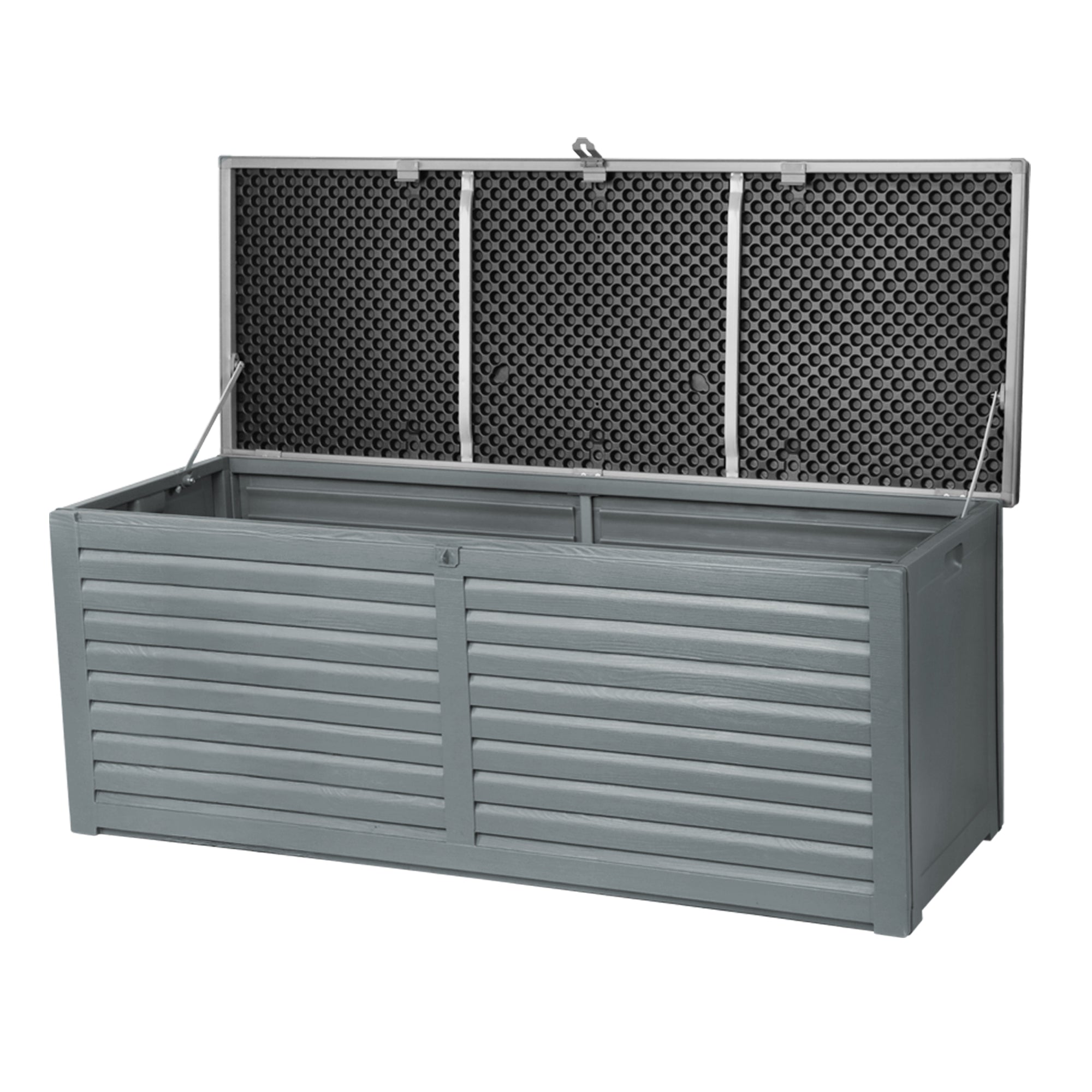 Gardeon Outdoor Storage Box 390L Container Lockable Garden Bench Tools Toy Shed Black OSB-S390-BK