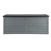 Gardeon Outdoor Storage Box 390L Container Lockable Garden Bench Tools Toy Shed Black OSB-S390-BK
