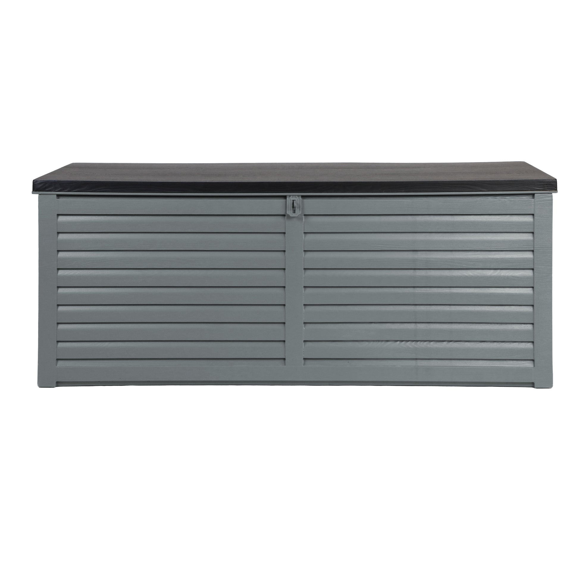 Gardeon Outdoor Storage Box 390L Container Lockable Garden Bench Tools Toy Shed Black OSB-S390-BK