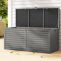 Gardeon Outdoor Storage Box 490L Container Lockable Garden Bench Tools Toy Shed Black OSB-S490-BK