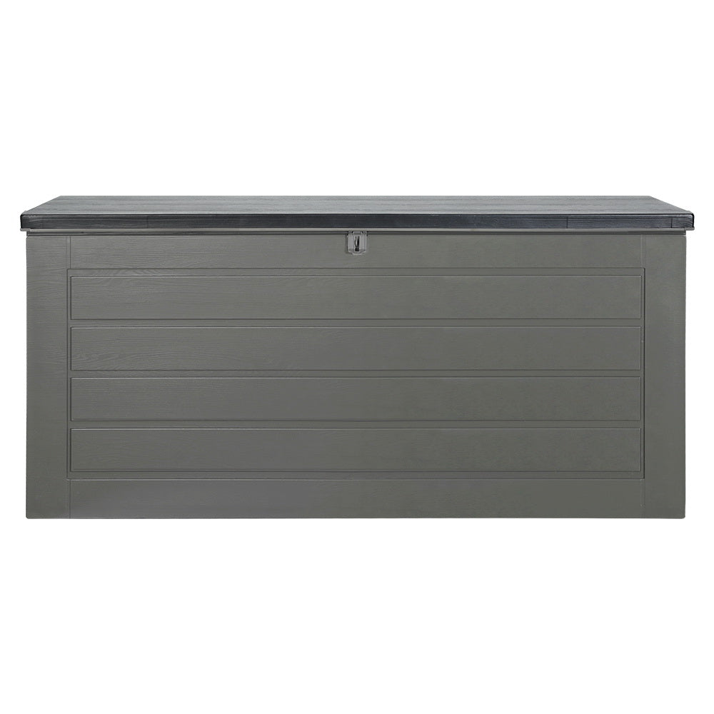 Gardeon Outdoor Storage Box 680L Container Lockable Garden Bench Tool Shed Black OSB-S680-BK