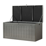 Gardeon Outdoor Storage Box 830L Container Lockable Garden Bench Tool Shed Black OSB-S830-BK