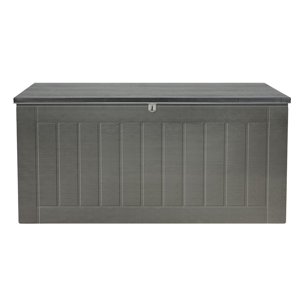 Gardeon Outdoor Storage Box 830L Container Lockable Garden Bench Tool Shed Black OSB-S830-BK