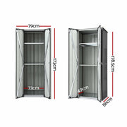 Gardeon Outdoor Storage Cabinet Garden Shed Tool Lockable Cupboard Steel Adjustable Shelves OSC-CABI-SL-BK