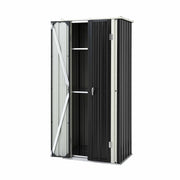 Gardeon Outdoor Storage Cabinet Garden Shed Tool Lockable Cupboard Steel Adjustable Shelves OSC-CABI-SL-BK