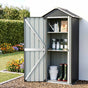 Gardeon Outdoor Storage Cabinet Garden Shed Steel Tool Lockable Cupboard Adjustable Shelves OSC-CABI-SL-ROOF-BK
