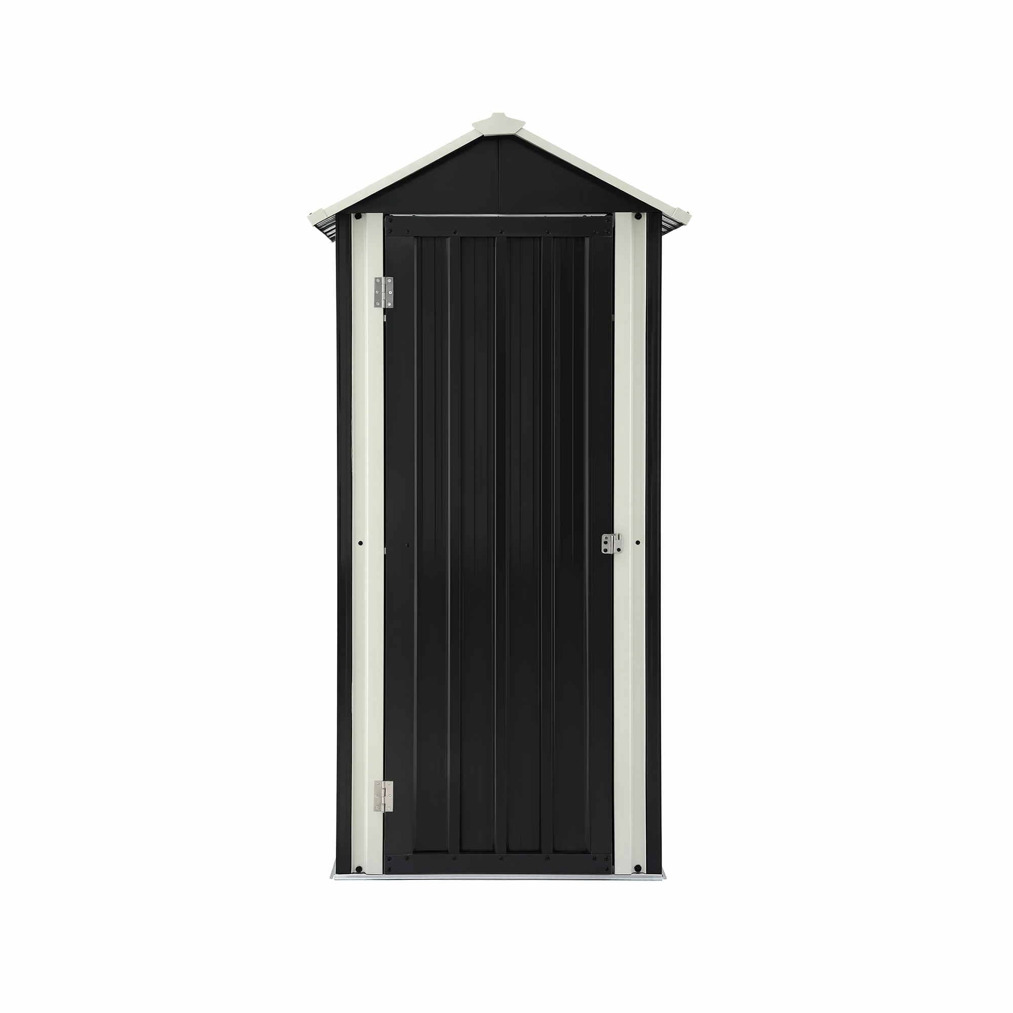 Gardeon Outdoor Storage Cabinet Garden Shed Steel Tool Lockable Cupboard Adjustable Shelves OSC-CABI-SL-ROOF-BK