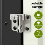 Gardeon Outdoor Storage Cabinet Garden Shed Steel Tool Lockable Cupboard Adjustable Shelves OSC-CABI-SL-ROOF-BK