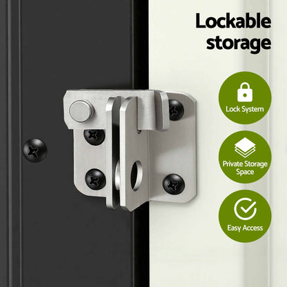Gardeon Outdoor Storage Cabinet Garden Shed Steel Tool Lockable Cupboard Adjustable Shelves OSC-CABI-SL-ROOF-BK