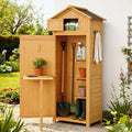 Gardeon Outdoor Storage Cabinet Cupboard Folding Table Tool Organizer Shed Adjustable OSC-CABI-WOOD-TB-NTL
