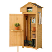 Gardeon Outdoor Storage Cabinet Cupboard Folding Table Tool Organizer Shed Adjustable OSC-CABI-WOOD-TB-NTL