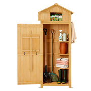 Gardeon Outdoor Storage Cabinet Cupboard Folding Table Tool Organizer Shed Adjustable OSC-CABI-WOOD-TB-NTL