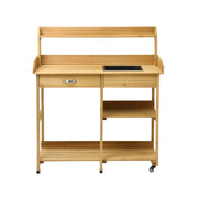 Gardeon Outdoor Potting Bench Table Storage Cabinet Potters Garden Workstation Natural