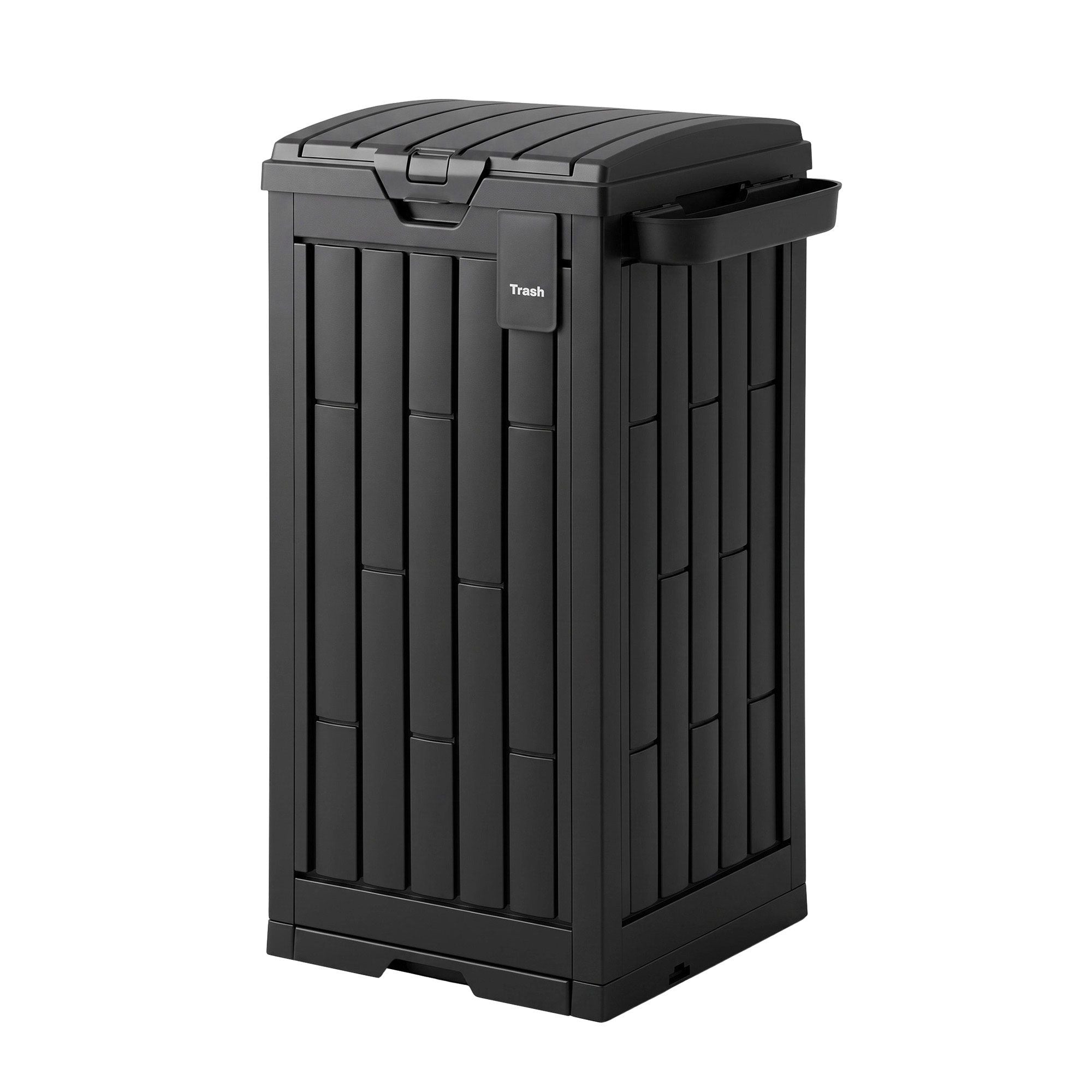 Gardeon Outdoor Trash Cans Polypropylene Patio Hideaway Bin 110L Black