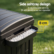 Gardeon Outdoor Trash Cans Dual Compartment Trash Can 220L Black