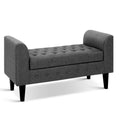Artiss Storage Ottoman Blanket Box 104cm Linen Grey OTM-A1-H16-GY