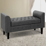 Artiss Storage Ottoman Blanket Box 104cm Linen Grey OTM-A1-H16-GY
