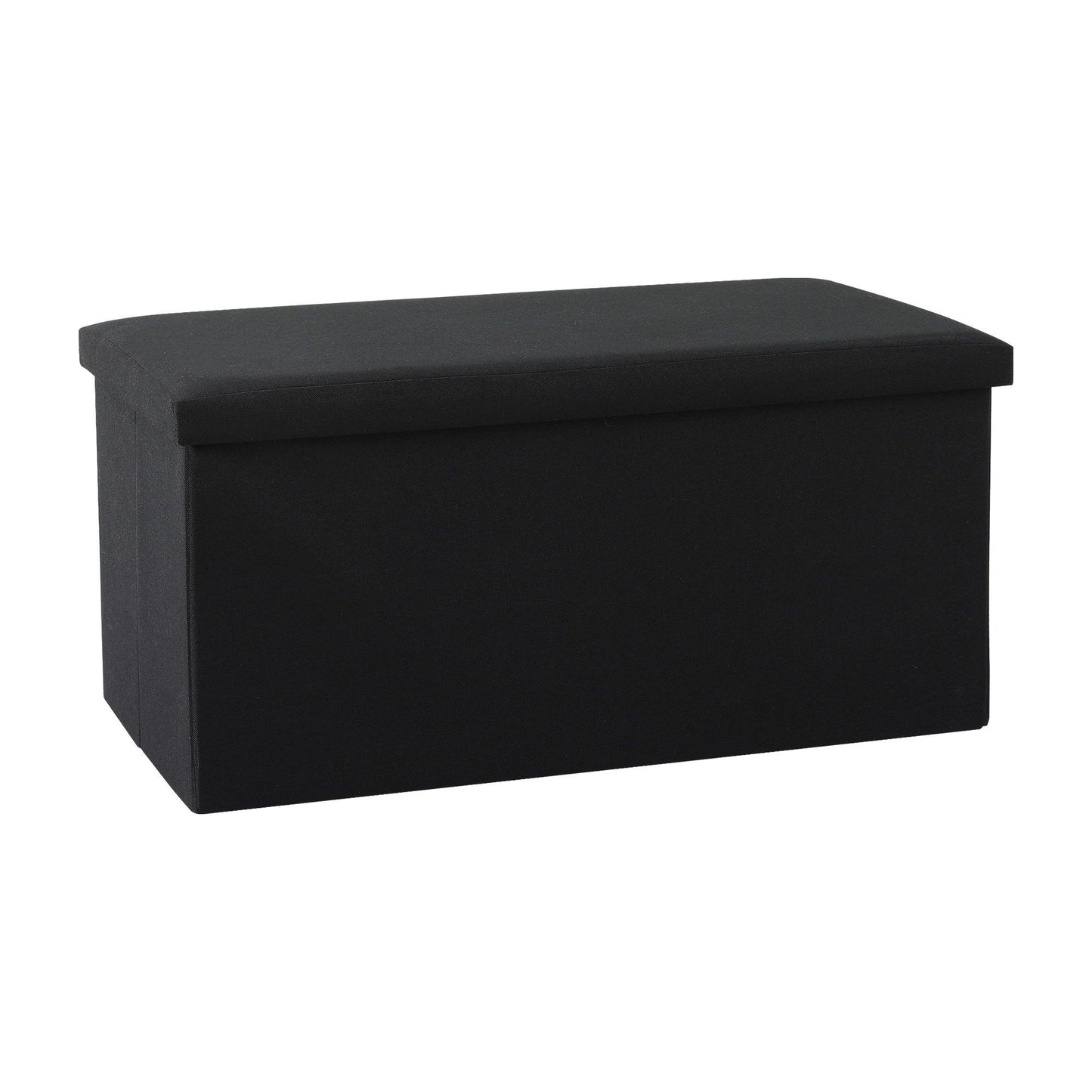 Artiss Storage Ottoman Bench Folding Blanket Box Toy Organiser Foot Stool Black OTM-C-COF-LIN-BK