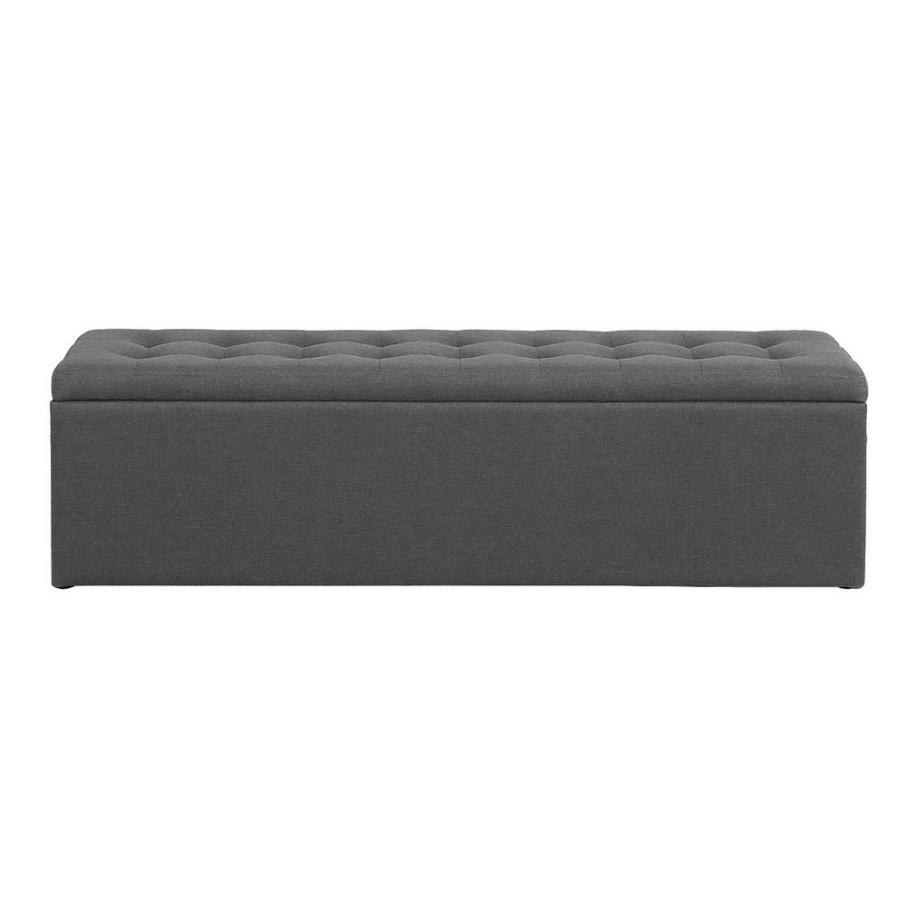 Artiss Storage Ottoman Blanket Box 140cm Linen Dark Grey OTM-L140-DA-GY-AB