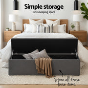 Artiss Storage Ottoman Blanket Box 140cm Linen Dark Grey OTM-L140-DA-GY-AB