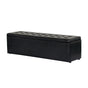 Artiss Storage Ottoman Blanket Box 140cm Leather Black OTM-L140-LEA-BK-AB
