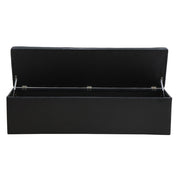 Artiss Storage Ottoman Blanket Box 140cm Leather Black OTM-L140-LEA-BK-AB