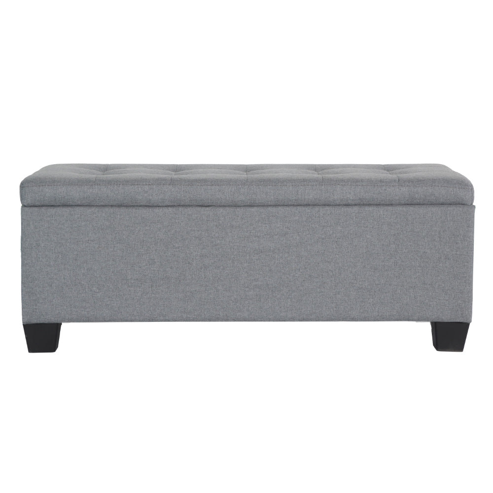Artiss Storage Ottoman Blanket Box 97cm Linen Grey OTM-L2-LINEN-GY