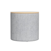 Artiss Storage Ottoman Blanket Box 40cm Linen Round Grey OTM-ROUND-01-L40-GY