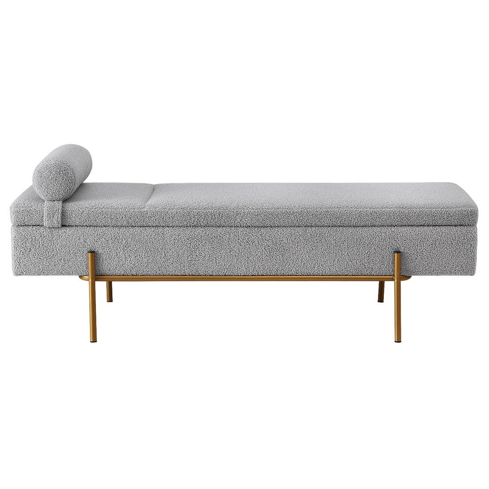 Artiss Storage Ottoman Bed 140cm Pillow Foot Stool OTM-RTA-05-PLW-GY
