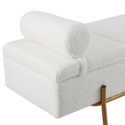 Artiss Storage Ottoman Bed 140cm Pillow Boucle Fabric OTM-RTA-05-PLW-WH