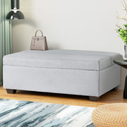 Artiss Ottoman Storage Sofa Bed 112cm Foldable Grey OTM-RTA-06-BED-GY