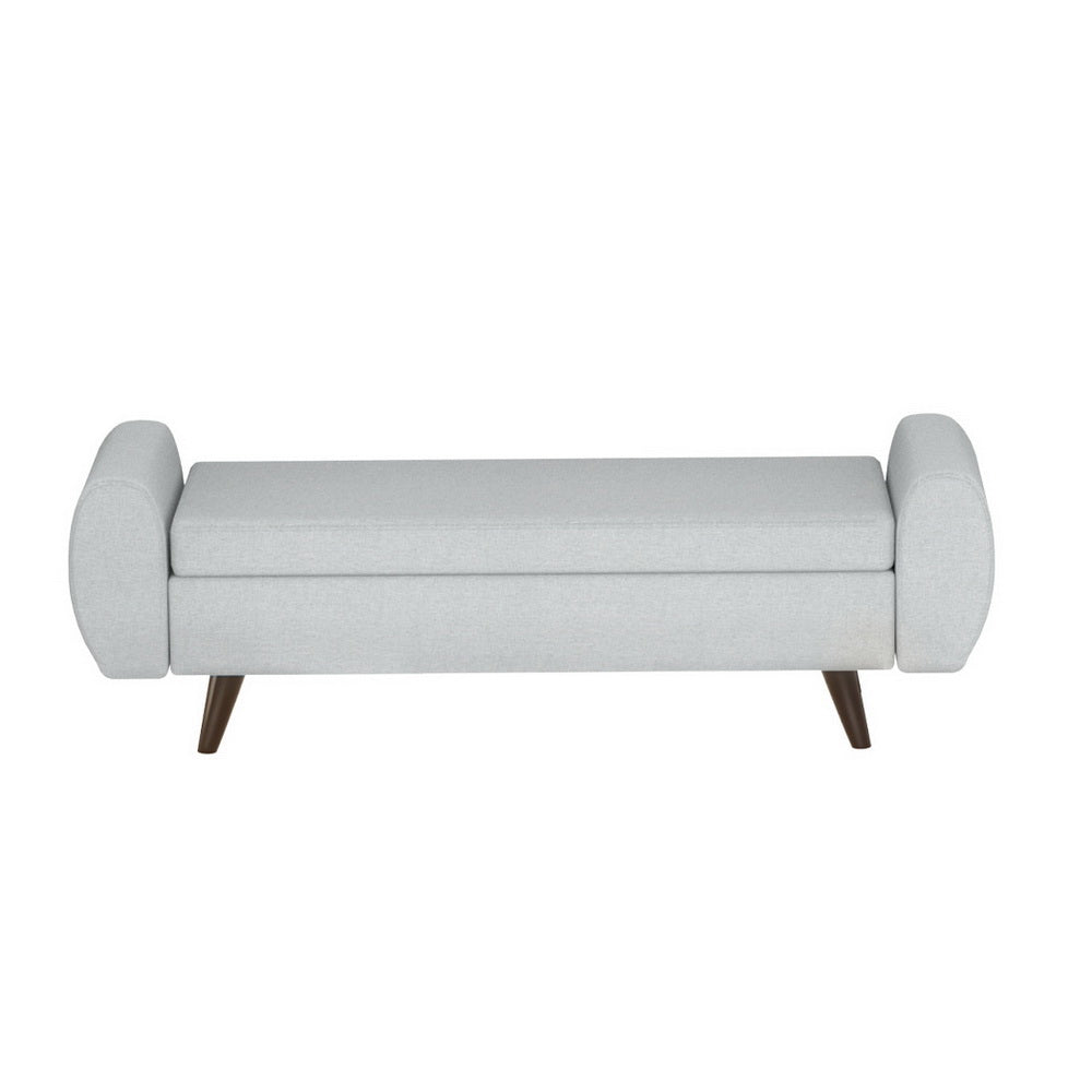Artiss Storage Ottoman Blanket Box Armrest 140cm Grey OTM-RTA-07-ARM-GY-AB