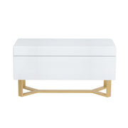 Artiss Storage Ottoman Blanket Box Criss-cross Linen White OTM-RTA-08-CRO-WH