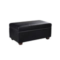 Artiss Storage Ottoman Blanket Box 80cm Leather Black OTM-SOFA2-22-BK