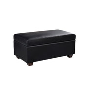 Artiss Storage Ottoman Blanket Box 80cm Leather Black OTM-SOFA2-22-BK