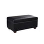 Artiss Storage Ottoman Blanket Box 80cm Leather Black OTM-SOFA2-22-BK