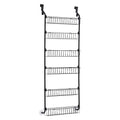 Artiss Over Door Storage Hanger Pantry 6-Tier Metal Hook Hanging Organiser Black OVDS-A-MET01-BK