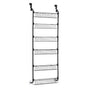 Artiss Over Door Storage Hanger Pantry 6-Tier Metal Hook Hanging Organiser Black OVDS-A-MET01-BK
