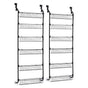 Artiss 2x Over Door Storage Pantry Organiser 6-Tier Metal Hanger Hook Black OVDS-A-MET01-BKX2