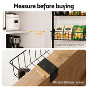 Artiss 2x Over Door Storage Pantry Organiser 6-Tier Metal Hanger Hook Black OVDS-A-MET01-BKX2