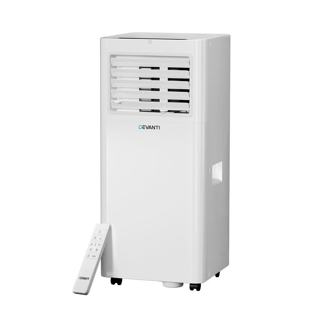 Devanti Portable Air Conditioner 7000BTU Cooling Mobile Fan Cooler Dehumidifier PAC-A-14K-NEW-WH