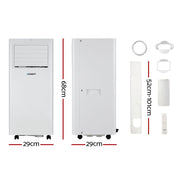 Devanti Portable Air Conditioner 7000BTU Cooling Mobile Fan Cooler Dehumidifier PAC-A-14K-NEW-WH