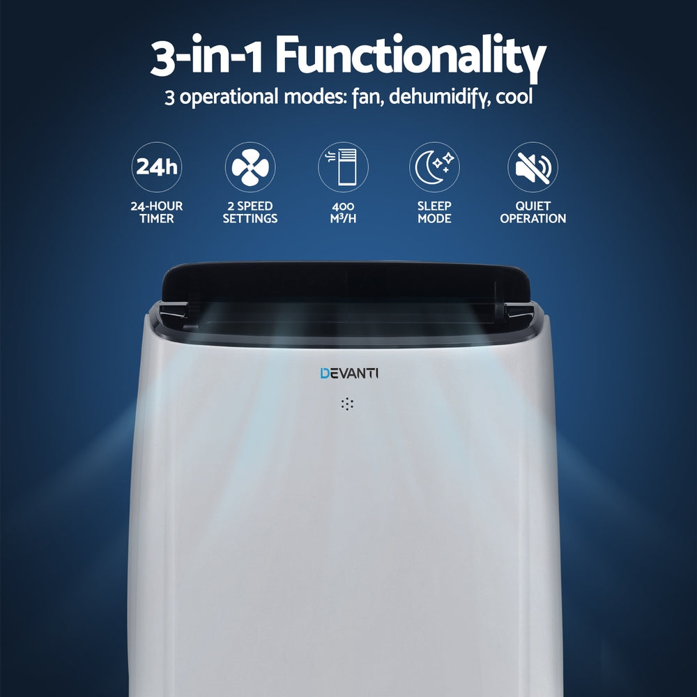 Devanti Portable Air Conditioner WiFi 7000BTU PAC-A-14K-WH-WI