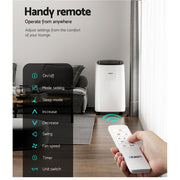 Devanti 12000BTU Portable Air Conditioner Cooling Mobile Fan Cooler Remote 3300W PAC-A-22K-NEW-WH