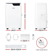 Devanti Portable Air Conditioner Dehumidifier Fan 12000BTU PAC-B-12000-WH