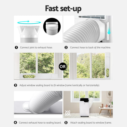 Devanti Portable Air Conditioner Dehumidifier Fan 12000BTU PAC-B-12000-WH